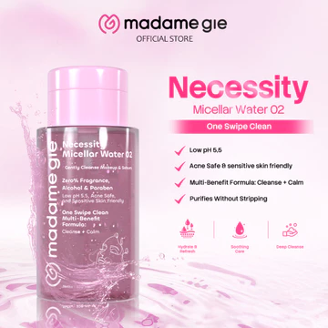 NEW LAUNCH Madame Gie Necessity Micellar Water 02 100ml – Acne Care Gentle Cleanser