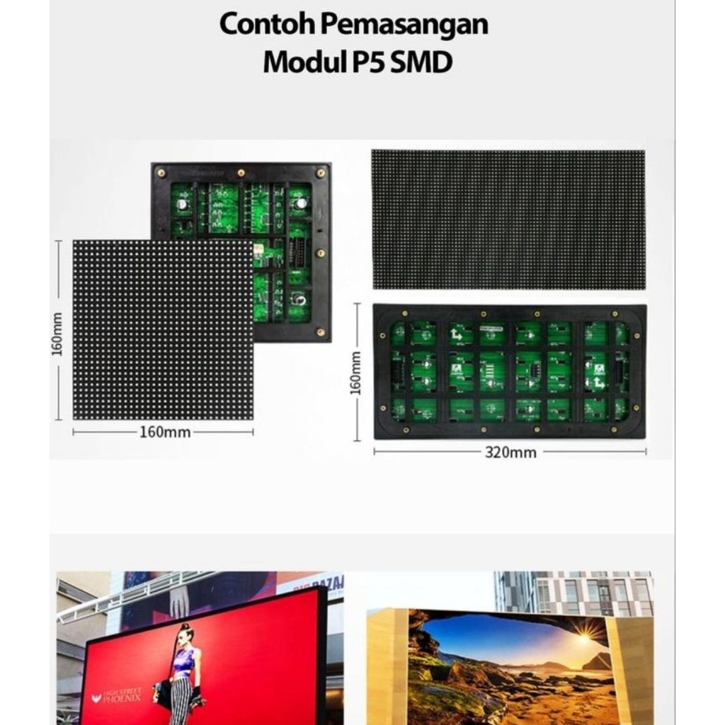 Jual Panel Module Led P5 RGB/Full Color Outdoor SMD Running Text ...