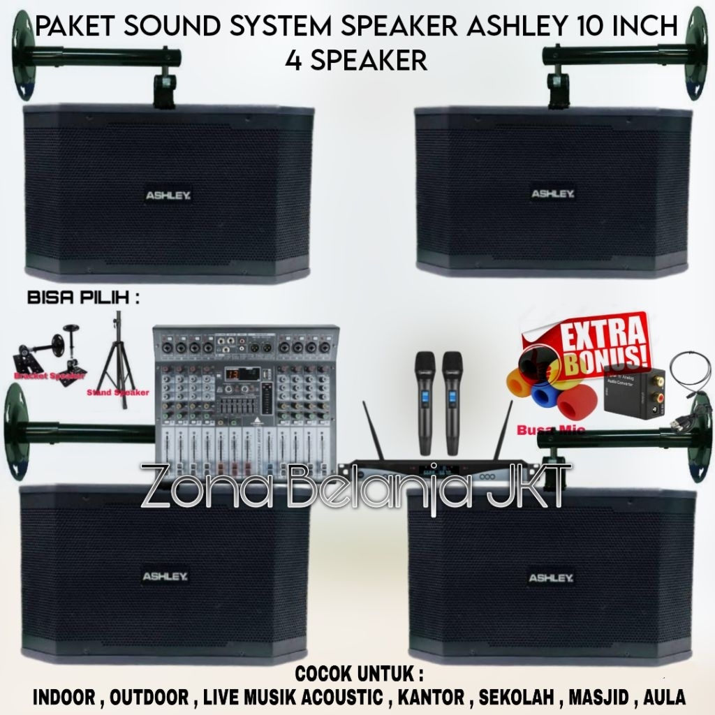 Jual PAKET SOUND SYSTEM INDOOR RUANGAN CAFE KANTOR SEKOLAH AULA SPEAKER ...