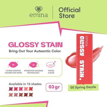 Emina Glossy Stain 3G Moisturizing Lip Tint Gel Finishing Glossy