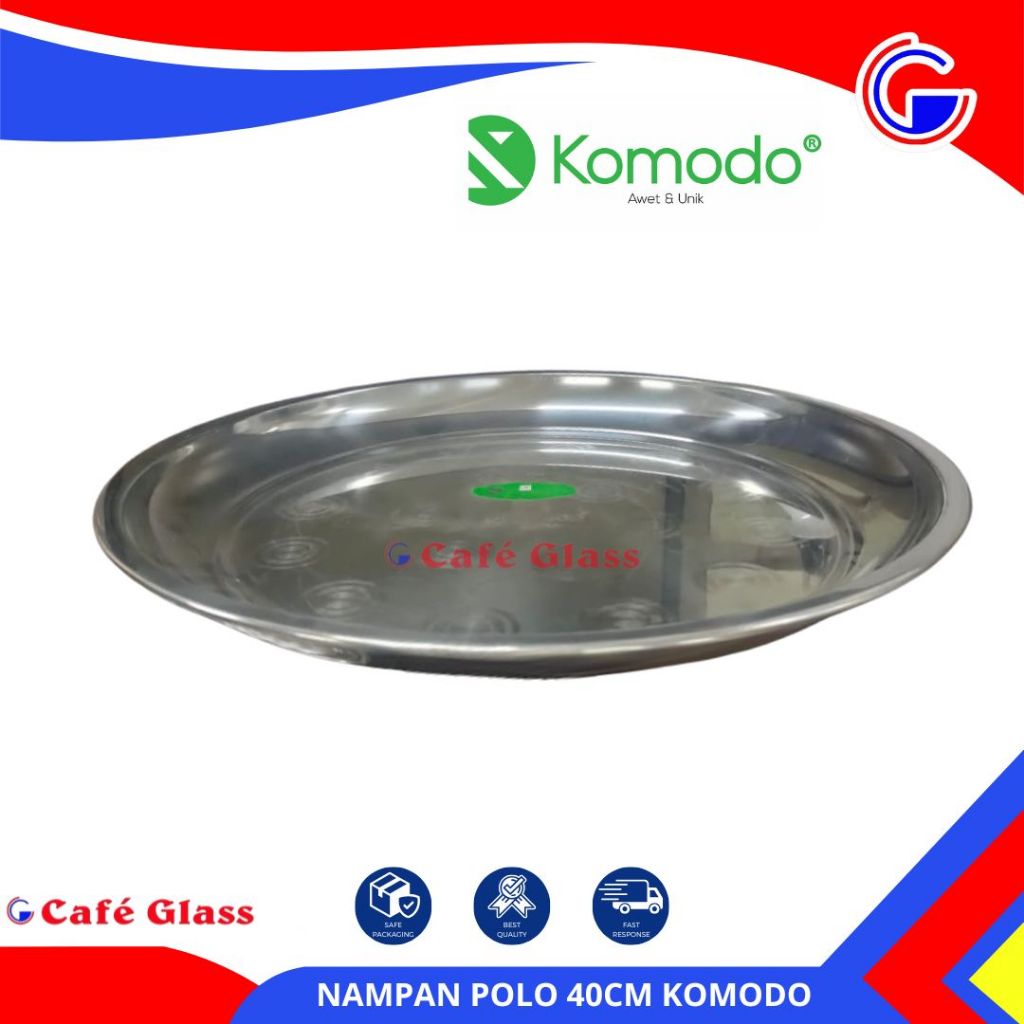 Nampan Bulat Stainless Komodo 40Cm / Nampan Polo Baki Stainless
