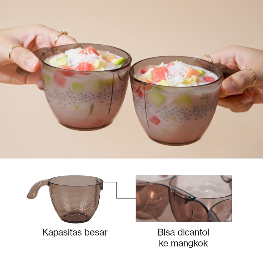 Technoplast Lovelo Punch Bowl Set | Mangkuk Es Buah Tempat Mangkok Besar Sop Bpa - foto 4