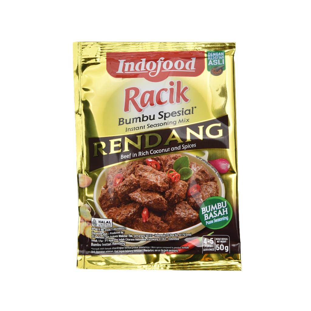 Jual Indofood Racik Instan Rendang 50 Gr | Shopee Indonesia