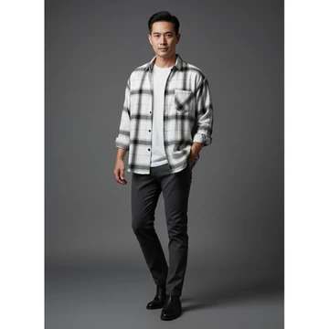 Kemeja Veterano M L Xl Xxl Xxxl 4Xl Kemeja Flanel Lengan Panjang Kemeja Flanel Premium Unisex