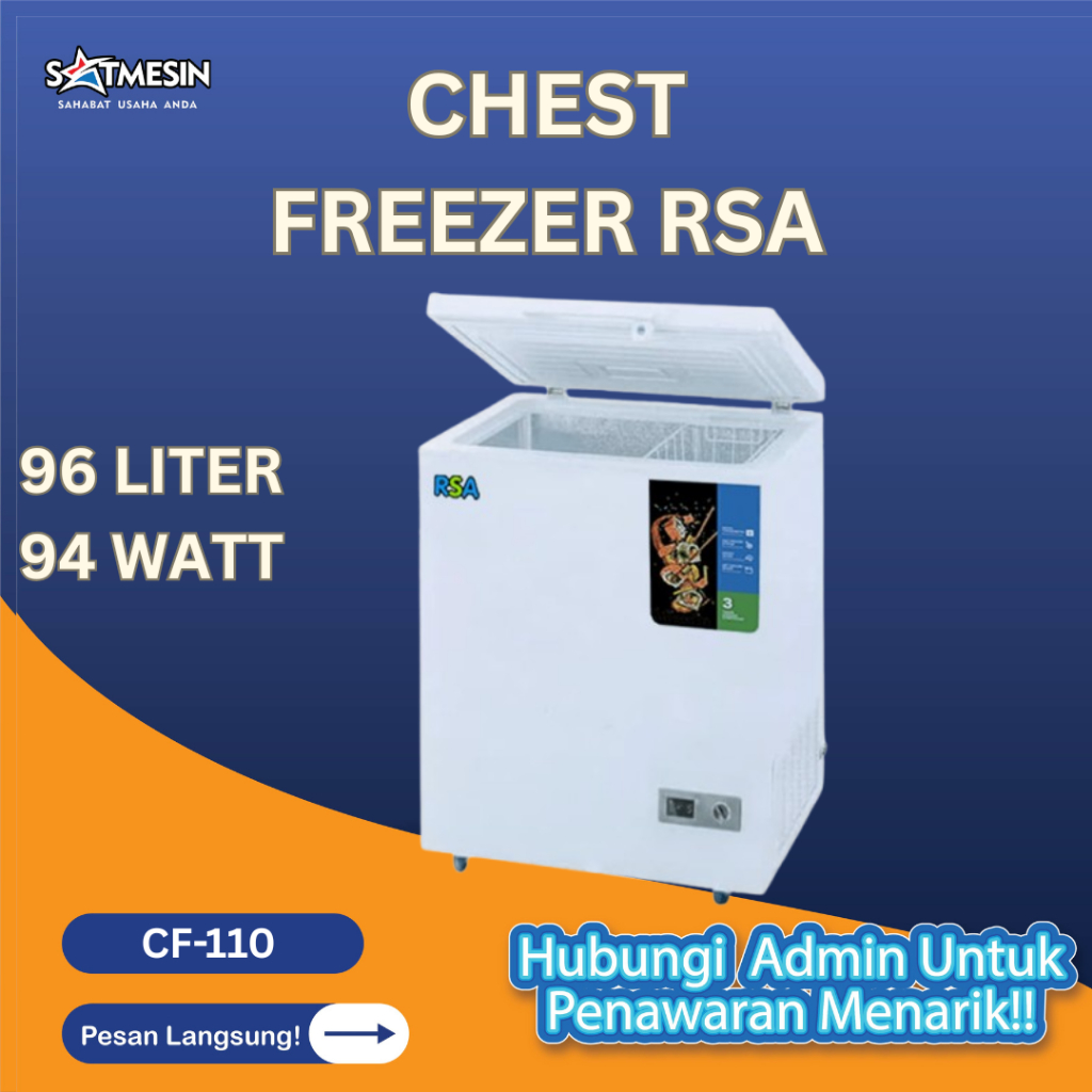 Jual CF-110 CHEST FREEZER RSA GARANSI RESMI / FREEZER BOX SNI | Shopee ...