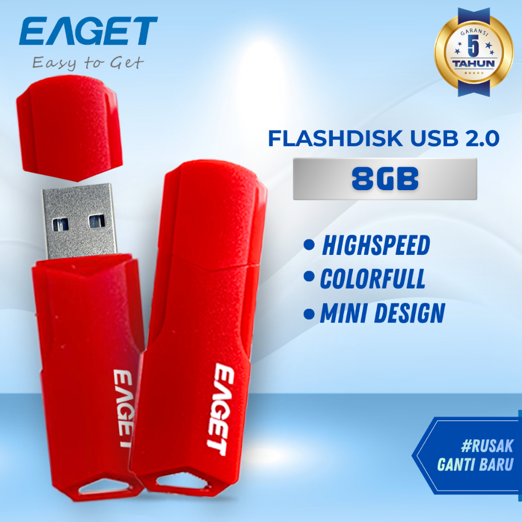 Jual [GROSIR] EAGET Flashdisk 8GB Flashdrive USB2.0 Grosir Murah MIN ...