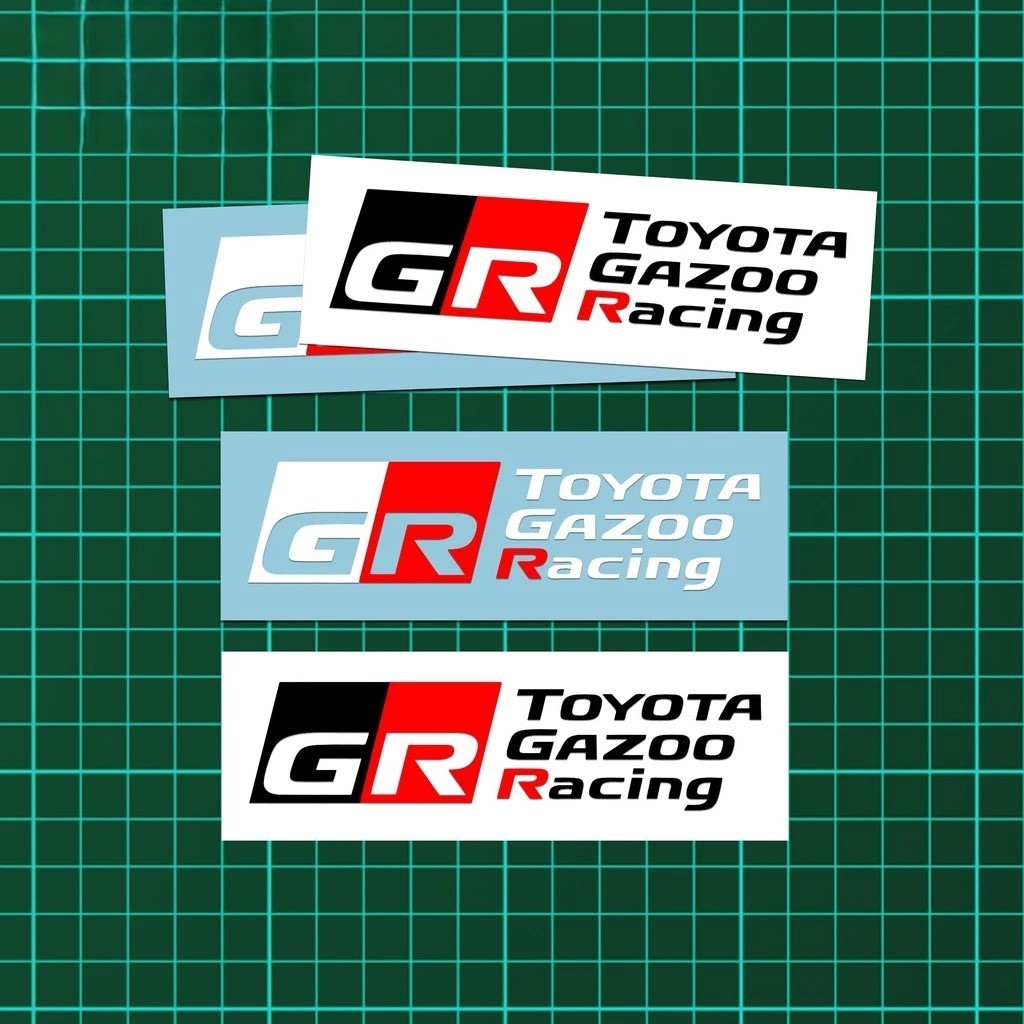 Jual Sticker Motor / Mobil Cutting Logo Toyota Gazoo Racing Stiker ...