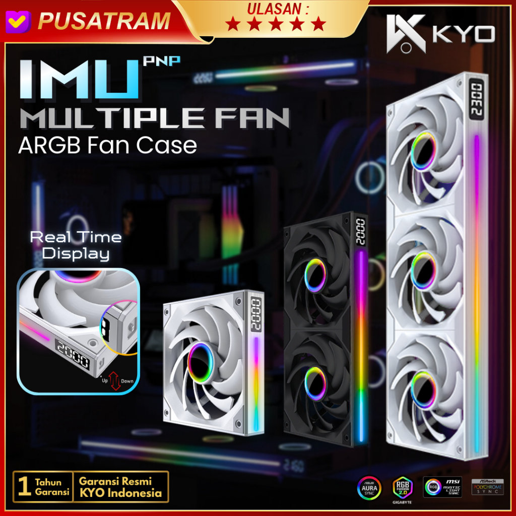 Jual KYO IMU Integrated Multiple Fan ARGB Aluminium Fan Case 120mm ...