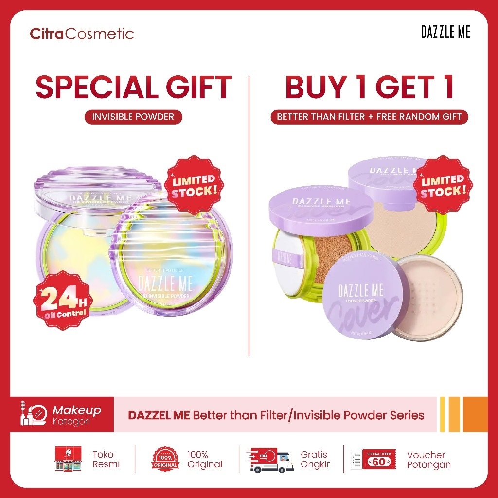 Jual [NEW] Dazzle Me Invisible Powder Better Than Filter Fixed Loose ...