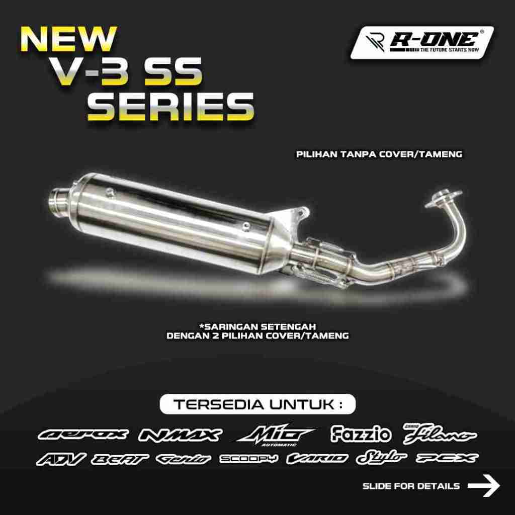 Jual Knalpot R One Racing Muffler Knalpot Standar Racing V3 Stainless ...