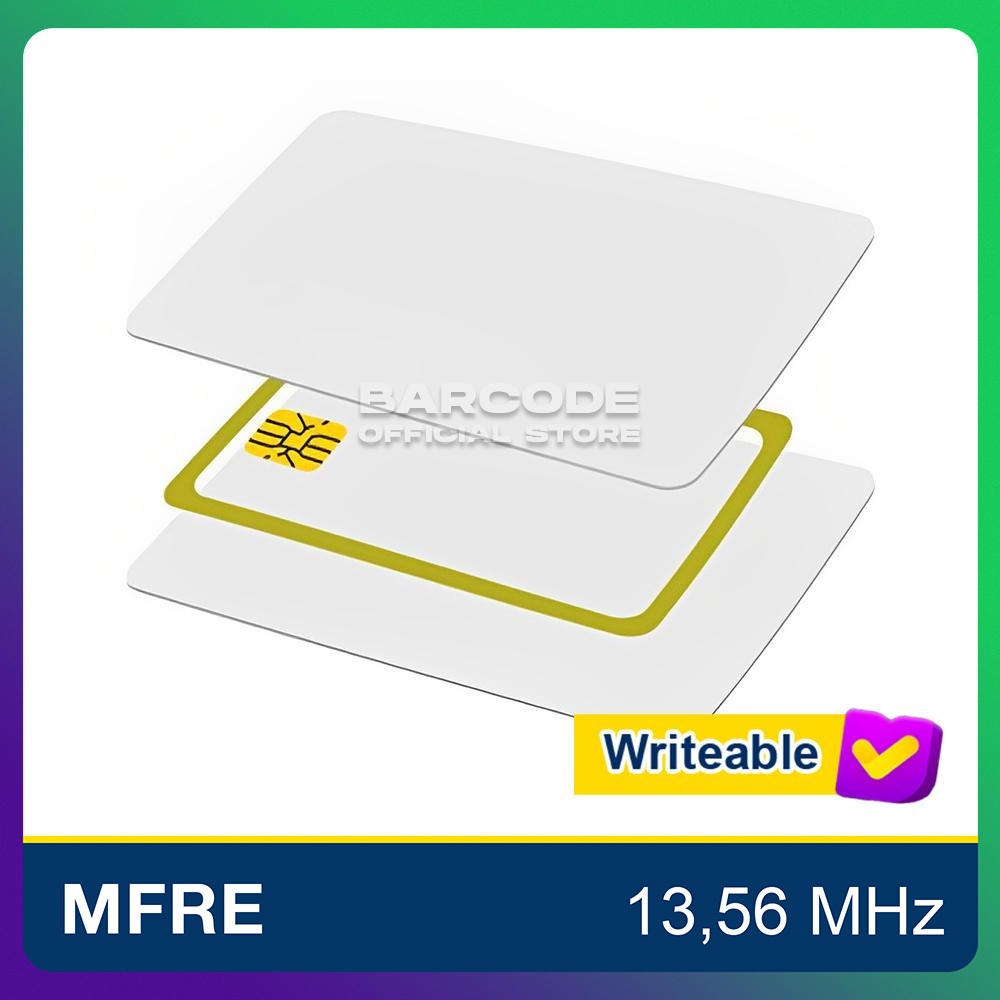 Jual MFRE 13,56 MHz Writable Kartu PVC RFID 13,56MHz Rewritable Blank ...