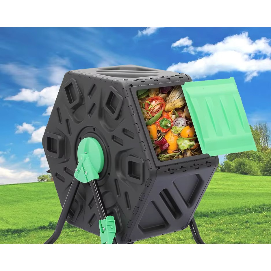 Jual Rotary Chamber Compost Tumbler Garden Tool for Kitchen Use / Drum ...