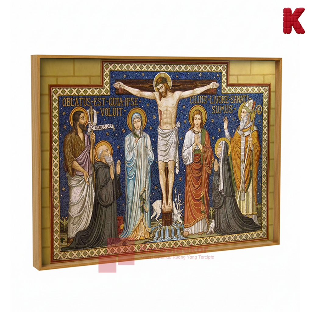 Jual Kreasidekor Bingkai Frame Walnut Roh Kudus Tuhan Yesus Dekorasi ...