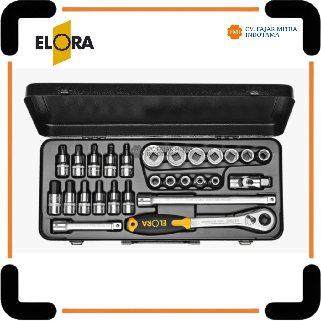 Jual Socket Set ELORA 771-LMITTXK 10-30 MM Original Jerman / Set Kunci ...