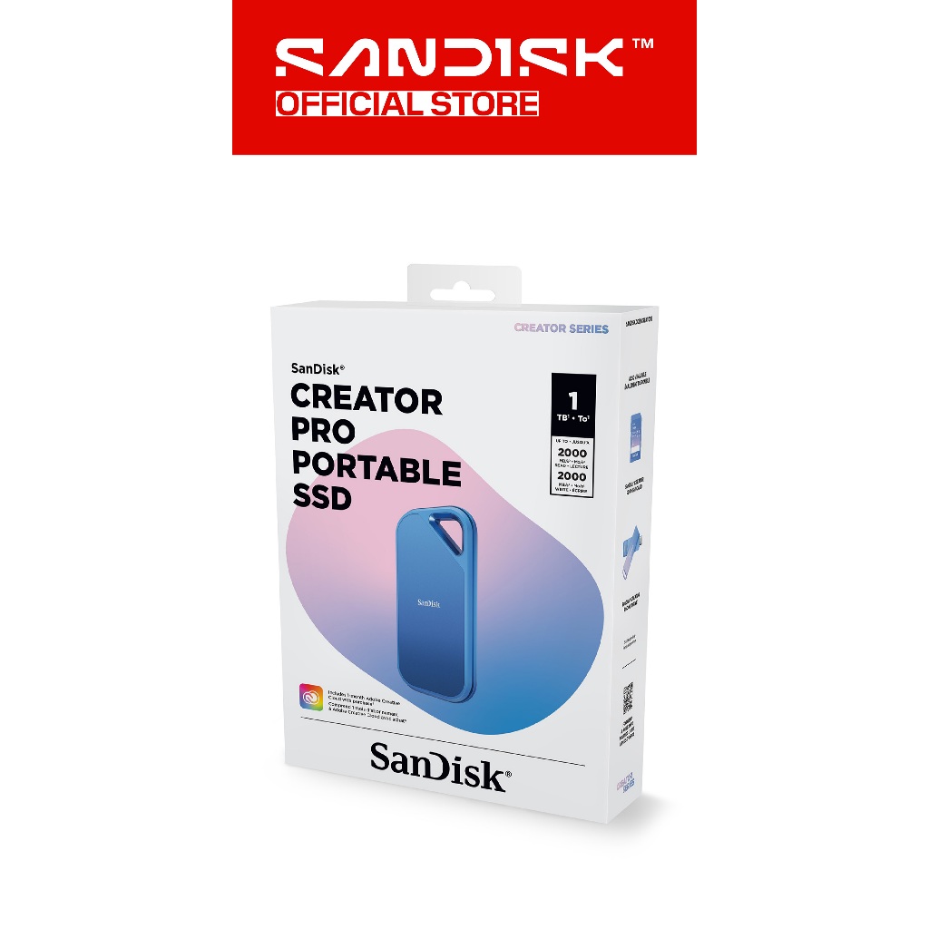SANDISK Creator Pro Portable SSD E81C 1TB / 2TB / 4TB USB 3.2 (Up to 2000MB/s) (6)