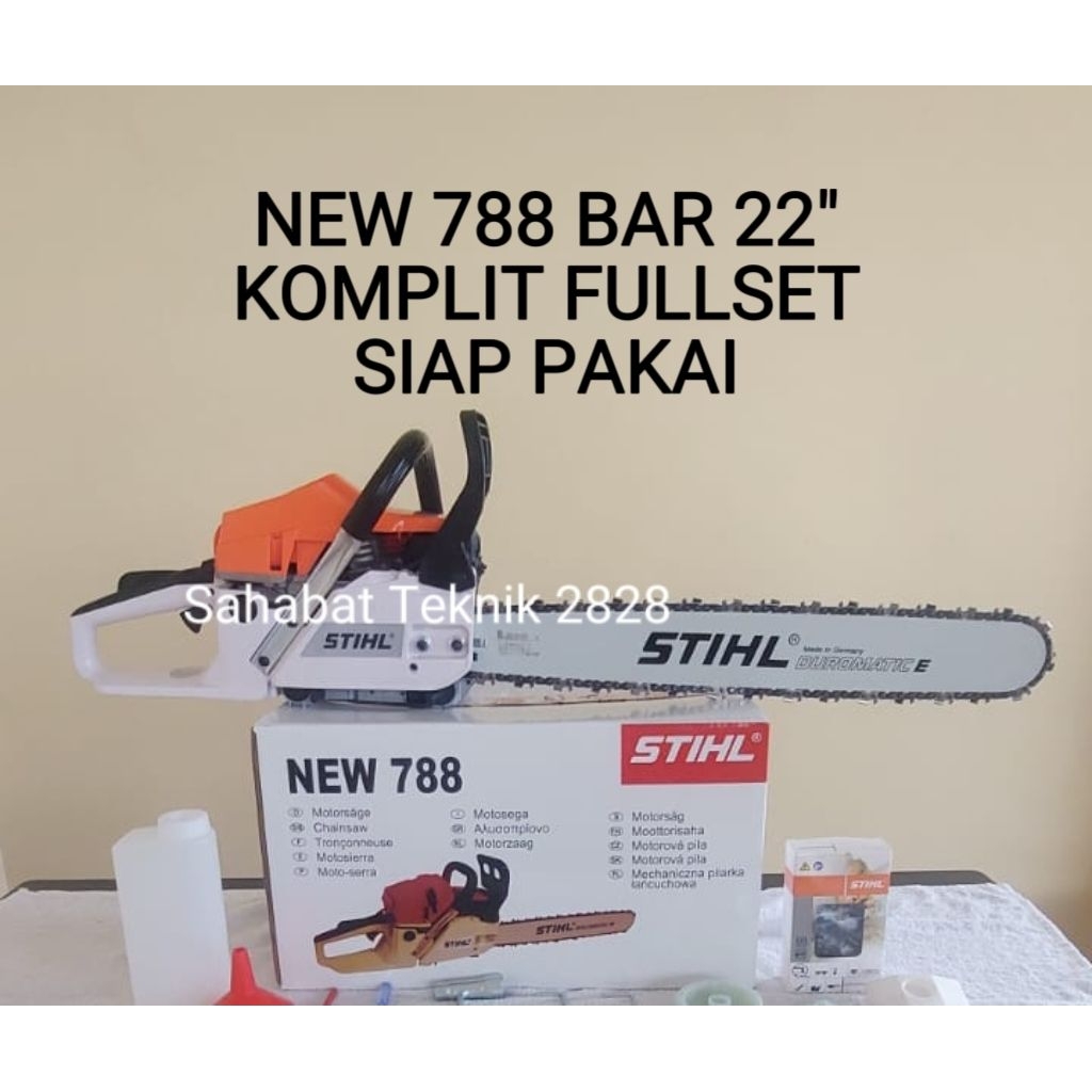 Jual Mesin Chainsaw Stihl NEW 788 Bar Laser 22 inch dan Rantai 22/38T ...