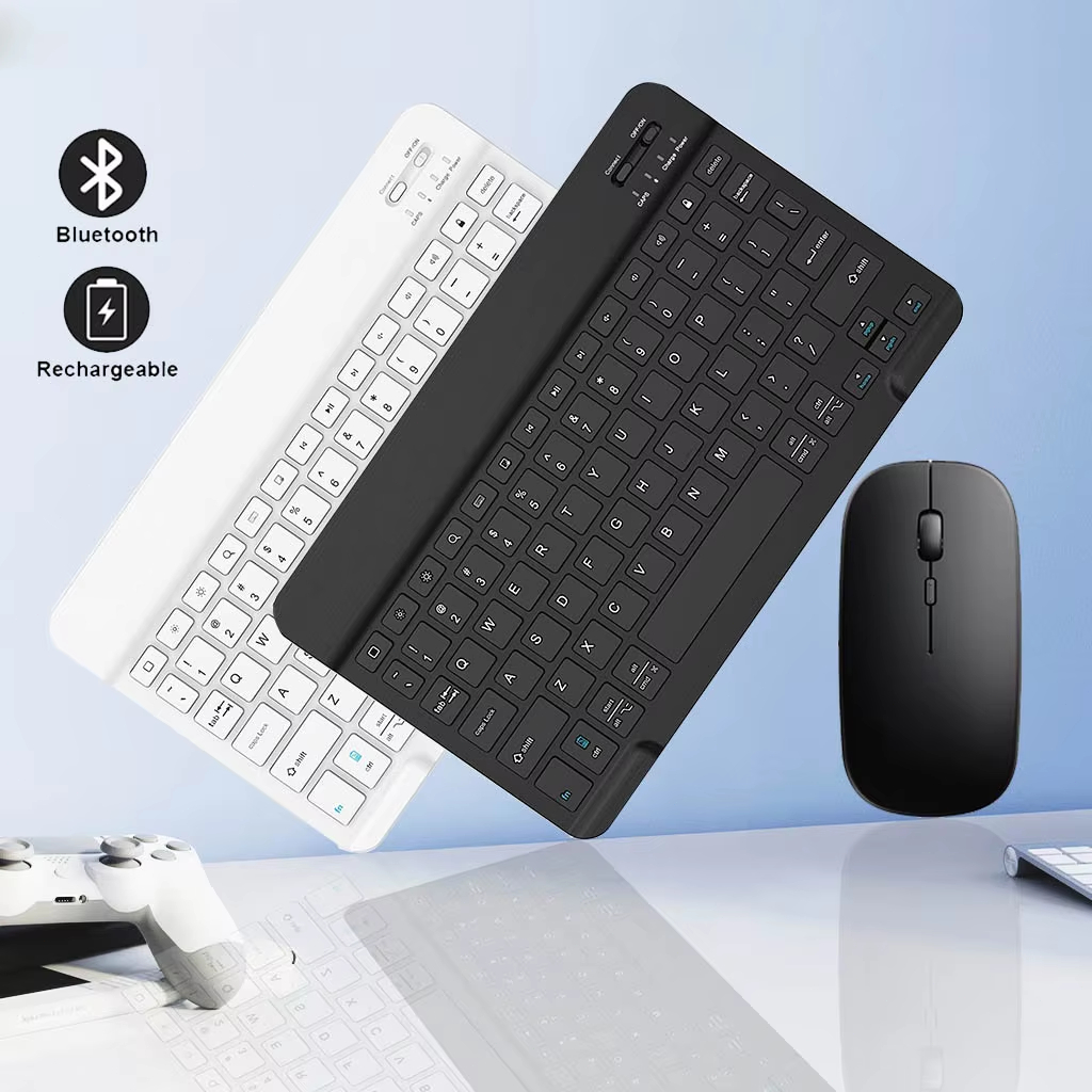 Jual Keyboard Dan Mouse Bluetooth Nirkabel Combo USB Office Silent IPad ...