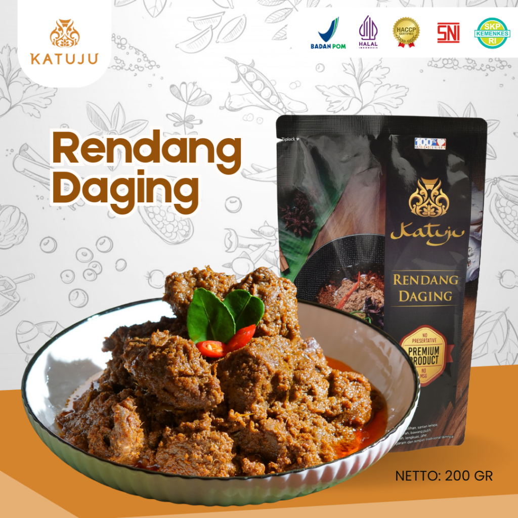 Jual Rendang Daging Sapi by Katuju 200gr – Ready to Eat, Rasa Autentik ...