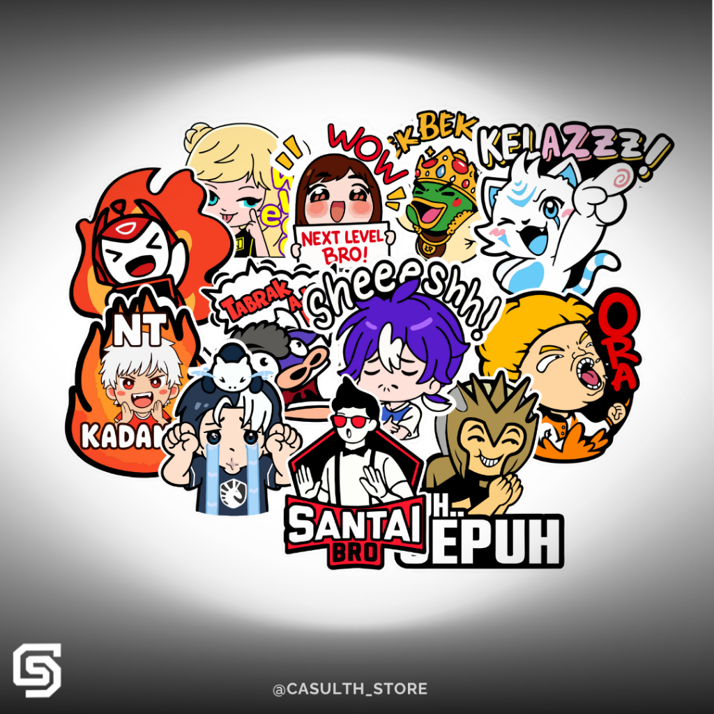 Jual [12PCS] Stiker MLBB Battle Emote I Stiker MLBB I Stiker Anti Air ...
