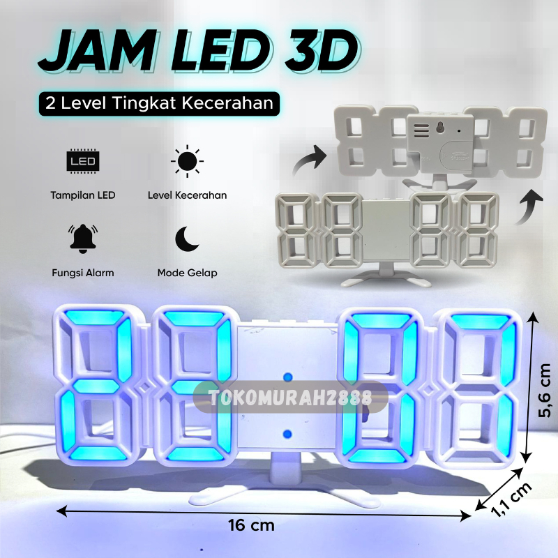Jual Jam Digital Led Estetik Kayu Meja Led/ LED Wooden Small Table ...