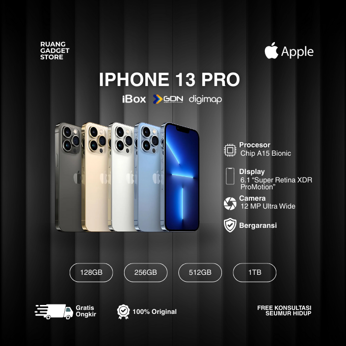 Jual IPHONE 13 PRO SECOND iBOX - DIGIMAP - GDN 64GB 128GB 256GB ...
