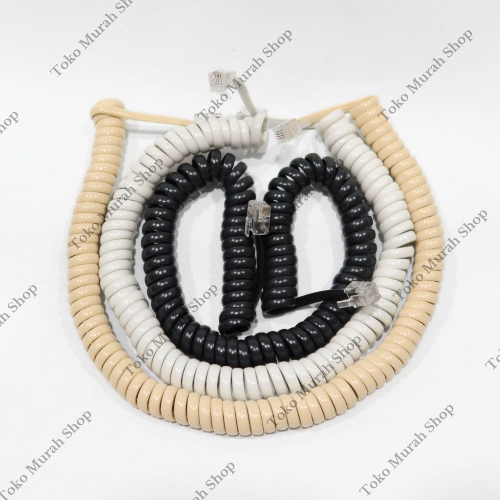 Jual Kabel Telepon Spiral Telepon Rumah RJ-9 Kabel Gagang Telpon ...