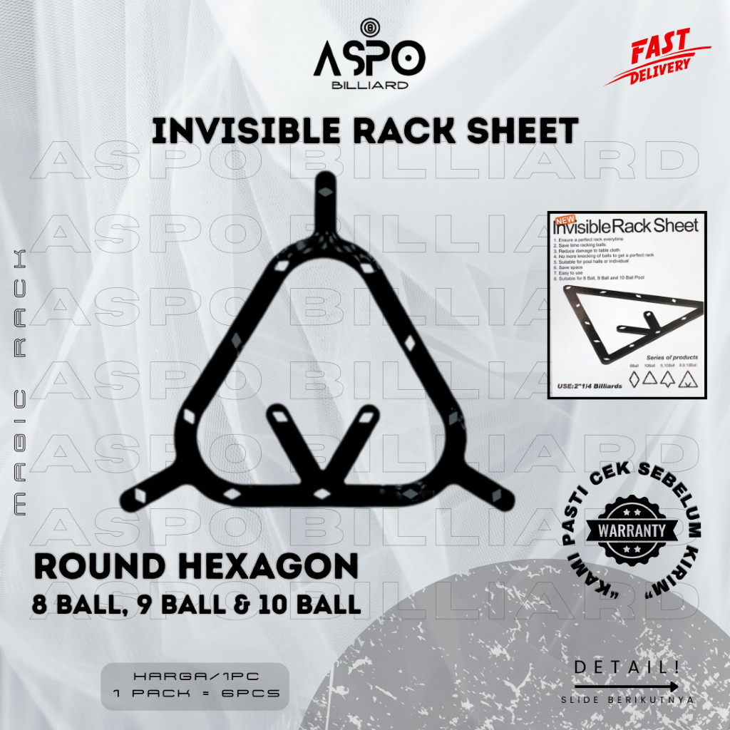 Jual Invisible Magic Rack Sheet Biliard Ball Pro || Segitiga Rak Biliar ...