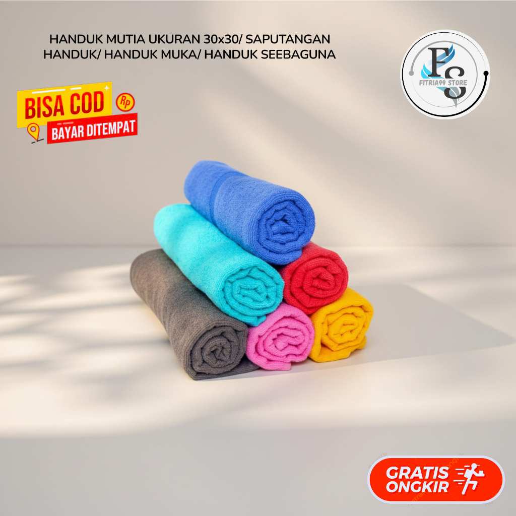 Jual HANDUK MUTIA UKURAN 30x30/ SAPUTANGAN HANDUK/ HANDUK MUKA/ HANDUK ...
