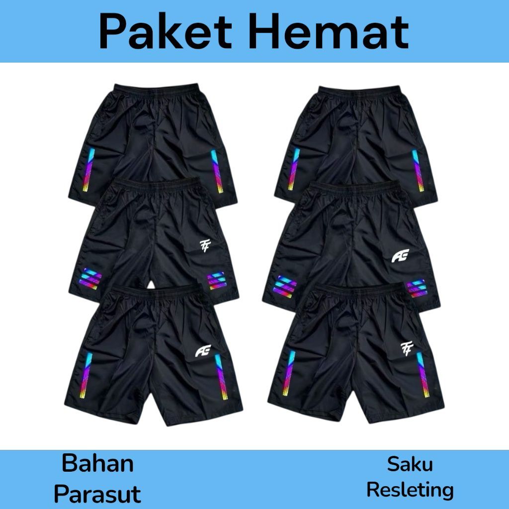 Paket 5 Pcs Celana Olahraga Running Jogging Gym Yoga Badminton Futsal