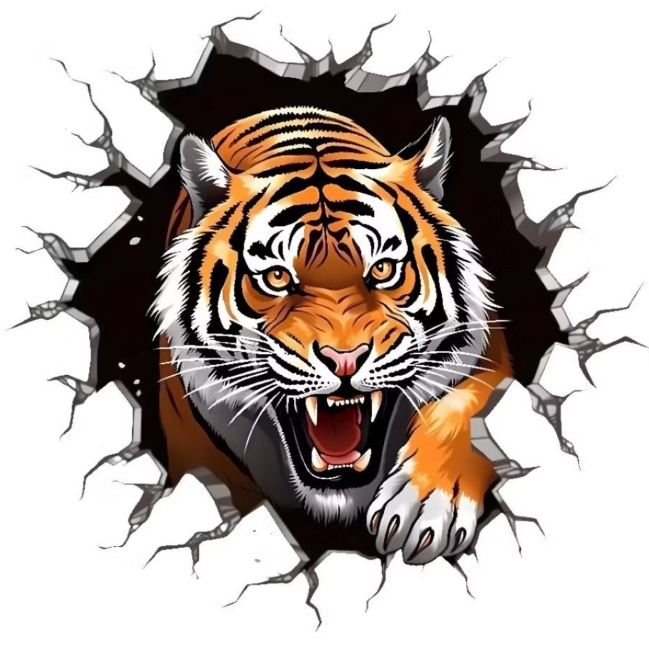 Jual Stiker vynil gambar Harimau (HRM028-032) | Shopee Indonesia