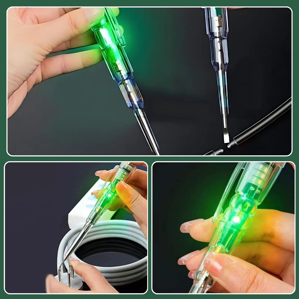 Jual GPRT Obeng Tespen Dual LED Obeng Test Pen Tester Kabel Listrik ...
