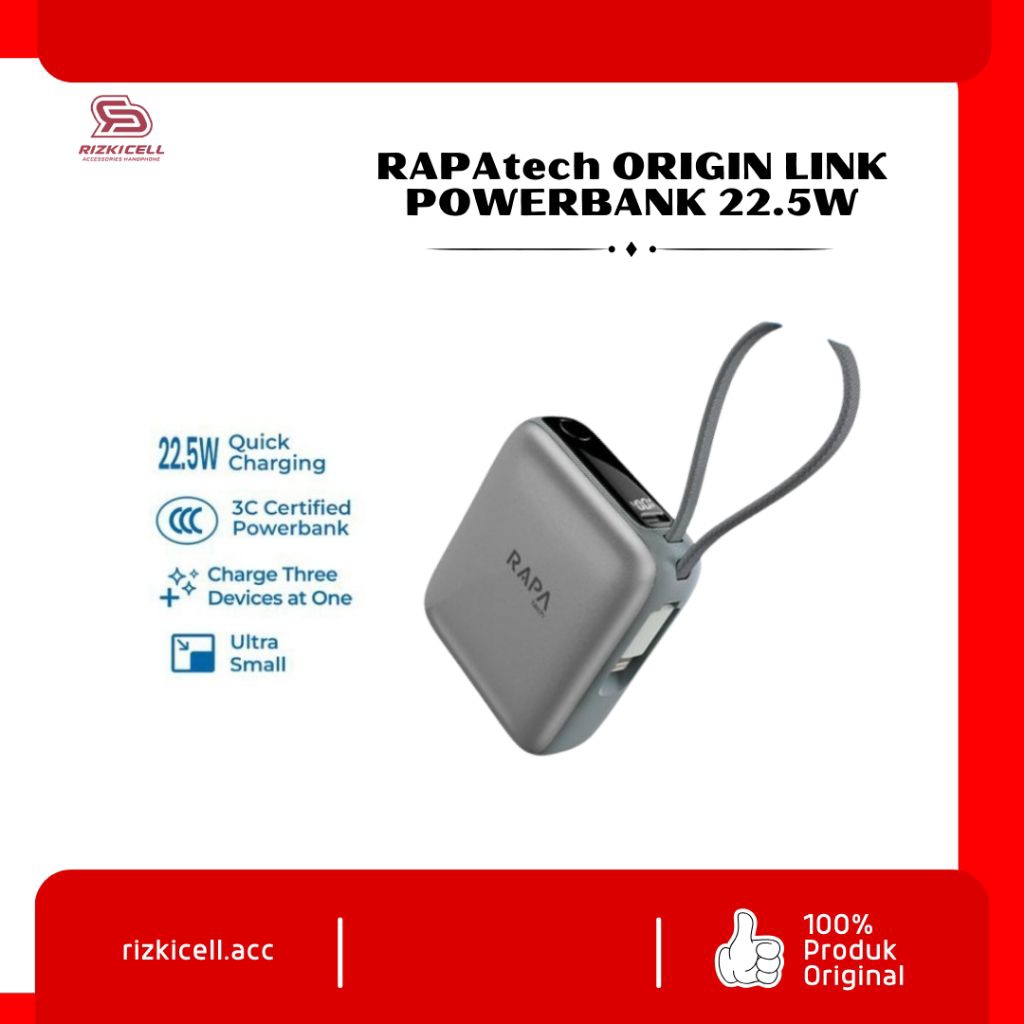 Jual [CCC Certified] RAPAtech Powerbank Origin Link 10000mAh ...