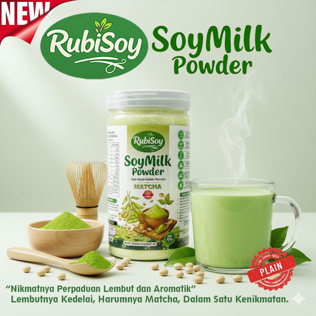 Jual Rubisoy Susu Kedelai Bubuk Murni Premium 400gr Rasa Matcha ...
