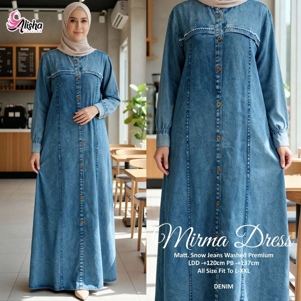 Jual MIRMA DRESS JEANS WASHED | Shopee Indonesia