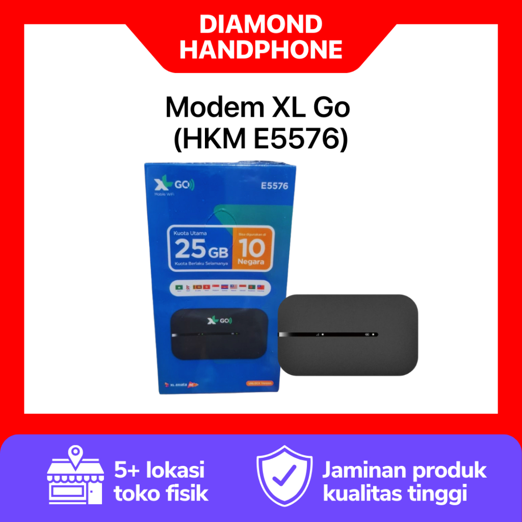Jual Mifi Modem Wifi 4G XL Go HKM E5576 UNLOCK ALL GSM Free 25GB ...
