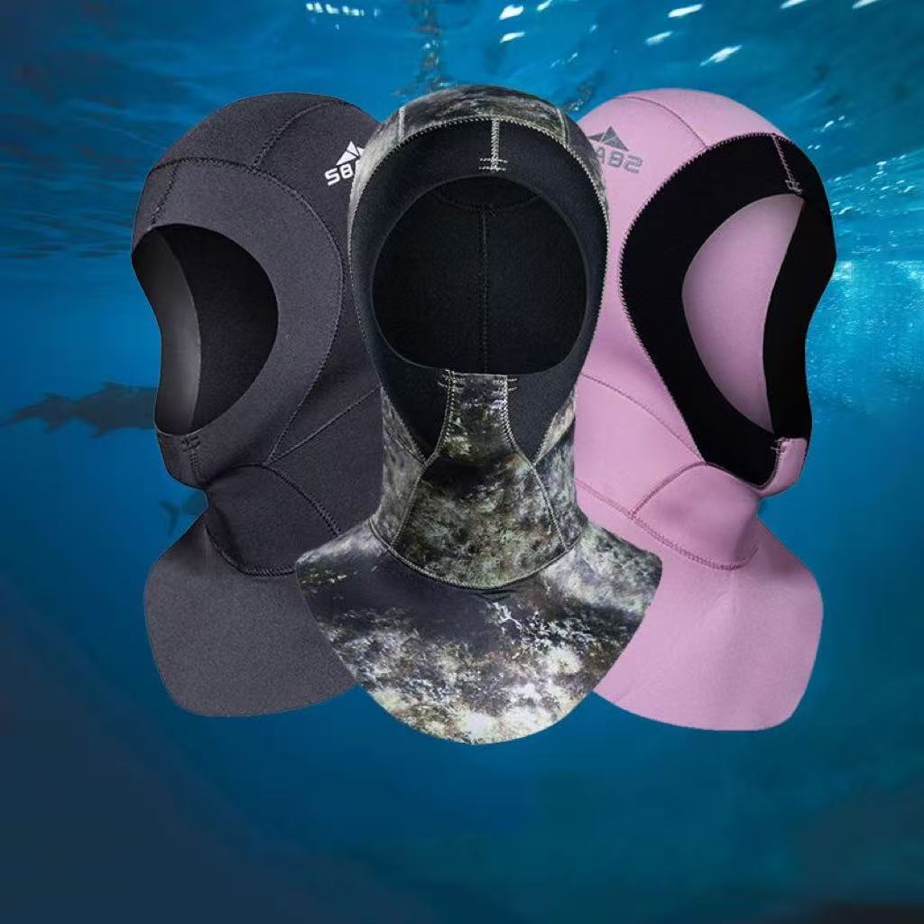 Jual 3mm Diving Caps Neoprene Scuba Diving Hood with Shoulder Sun ...