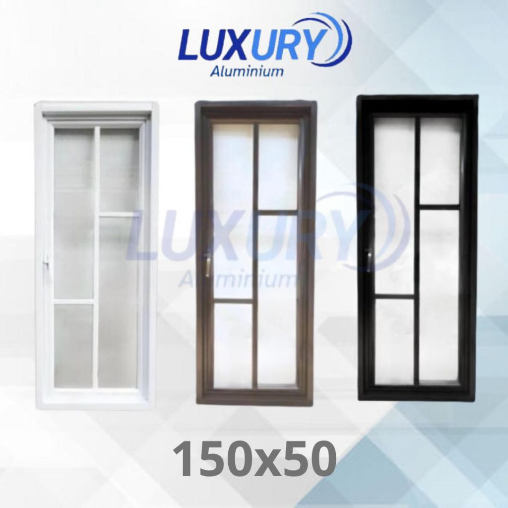 Jual jendela aluminium ornamen ukuran 150x50 free packingan kayu ...