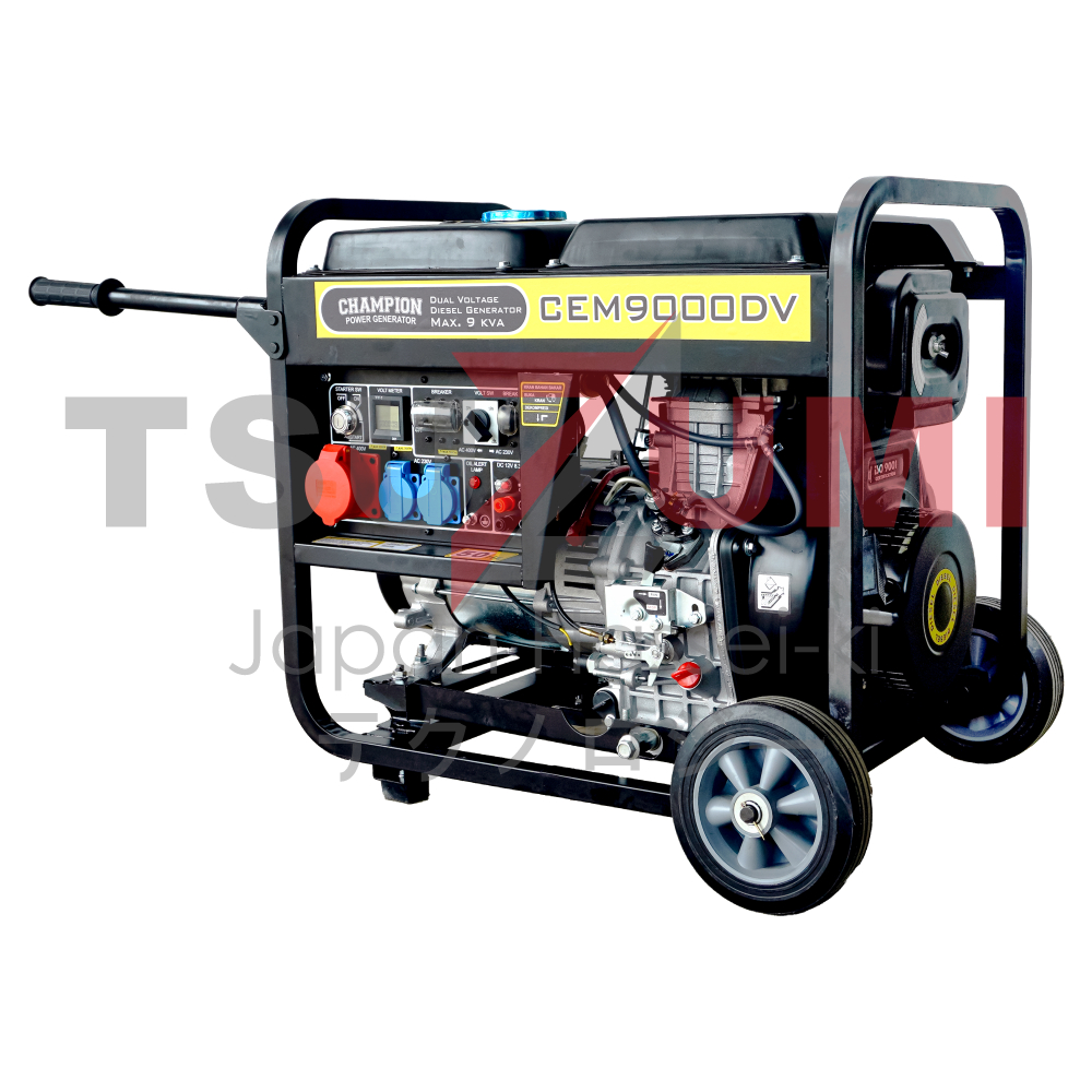 Jual Genset 9 KVA Open Champion CEM 9000 DV / Genset Diesel 6000 Watt ...