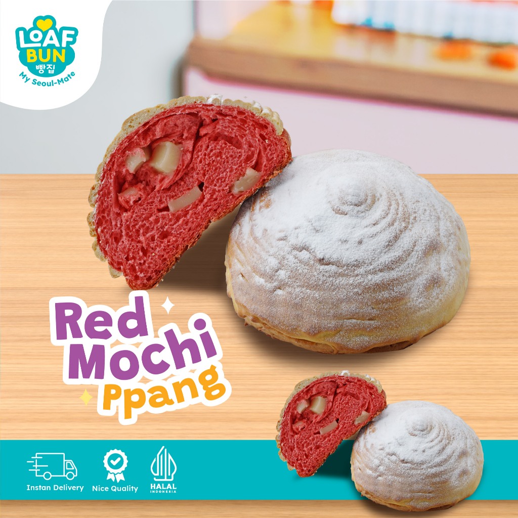 Jual LOAF BUN RED MOCHI PPANG ROTI MOCHI | Shopee Indonesia