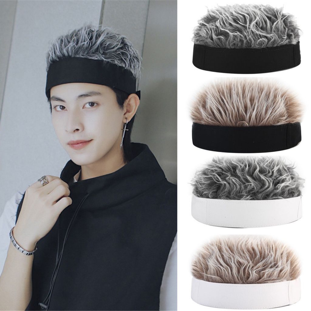 Jual Topi simulasi / wig rambut pendek / retro hip-hop | Shopee Indonesia
