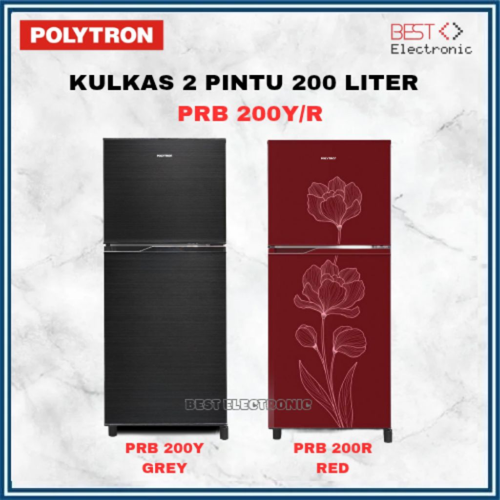 Jual KULKAS 2 PINTU POLYTRON PRB 200Y / PRB 200R 200 LITER | Shopee ...