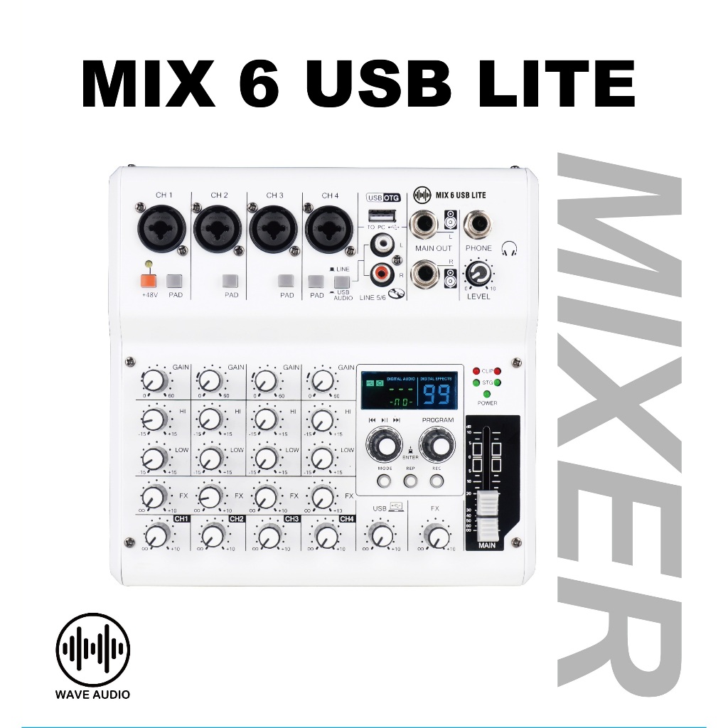 Jual WAVE MIX6USB LITE personal monitor mini mixer usb soundcard ...
