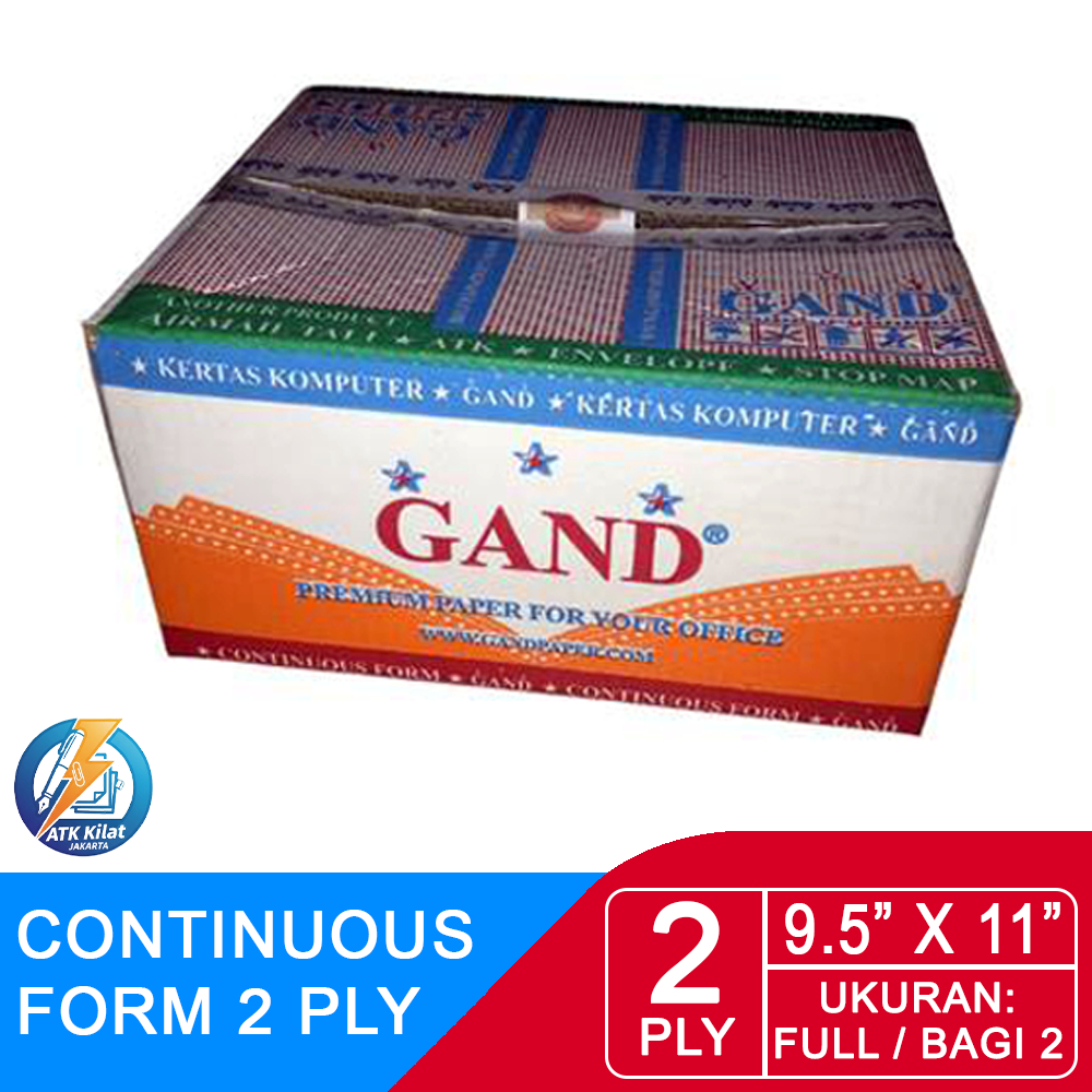 Jual KERTAS CONTINUOUS FORM 2 PLY GAND 9.5 X 11 FULL BAGI 2 PRS FAKTUR ...