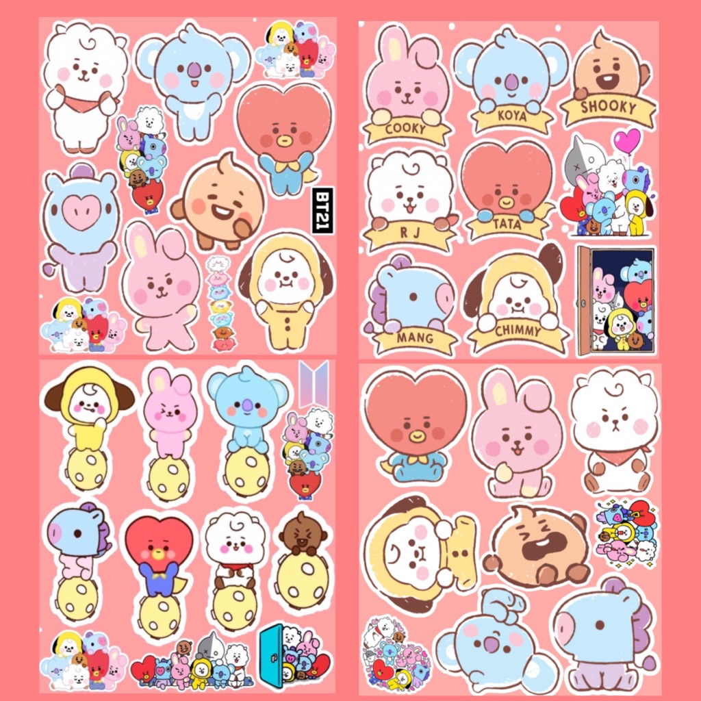 Jual Sticker BT21 Baby ( Sudah Cutting ) / Stiker BT21 Baby Cute RJ ...