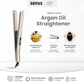 Senus Hair Straightener Catokan Pelurus Rambut Ceramic Plate Dengan Minyak Argan