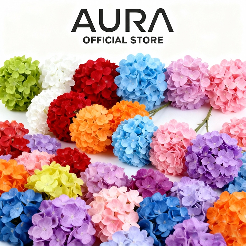 Jual Aura Bunga Hias 5 Cabang Bunga Artificial Hydrangea Tahan Lama ...
