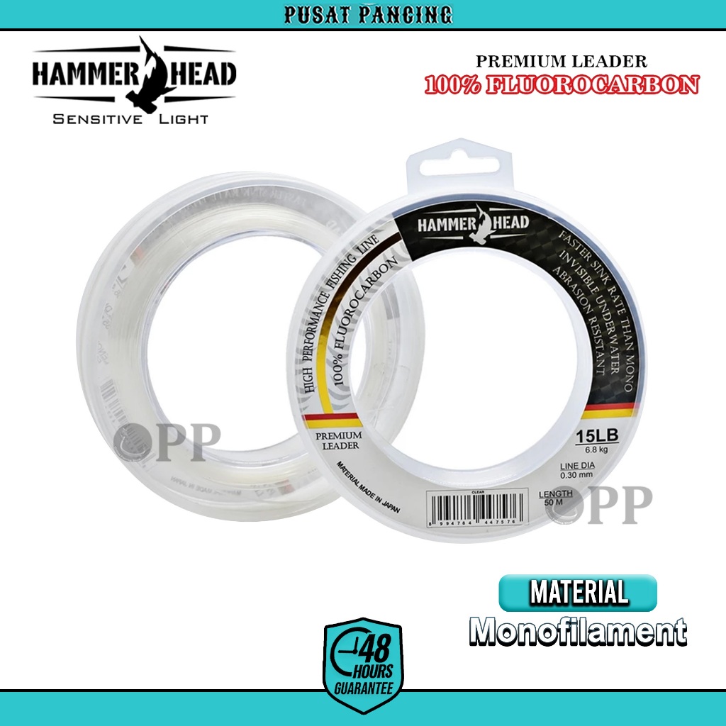 Jual PUSATPANCING5 - Senar Pancing Leader Hammerhead Fluoro Carbon 50M ...