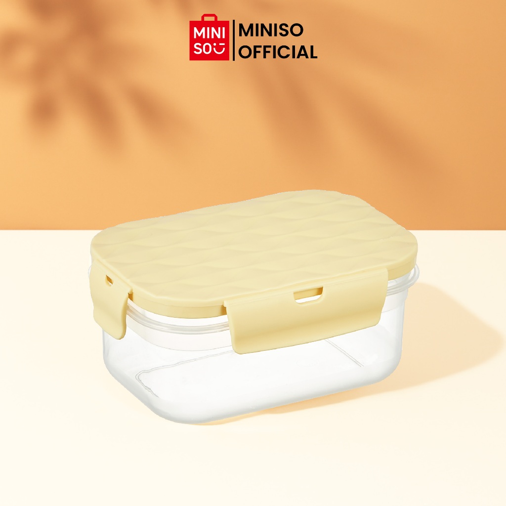Jual MINISO Diamond Patterned Food Container 1200mL Kotak Makan Lunch ...