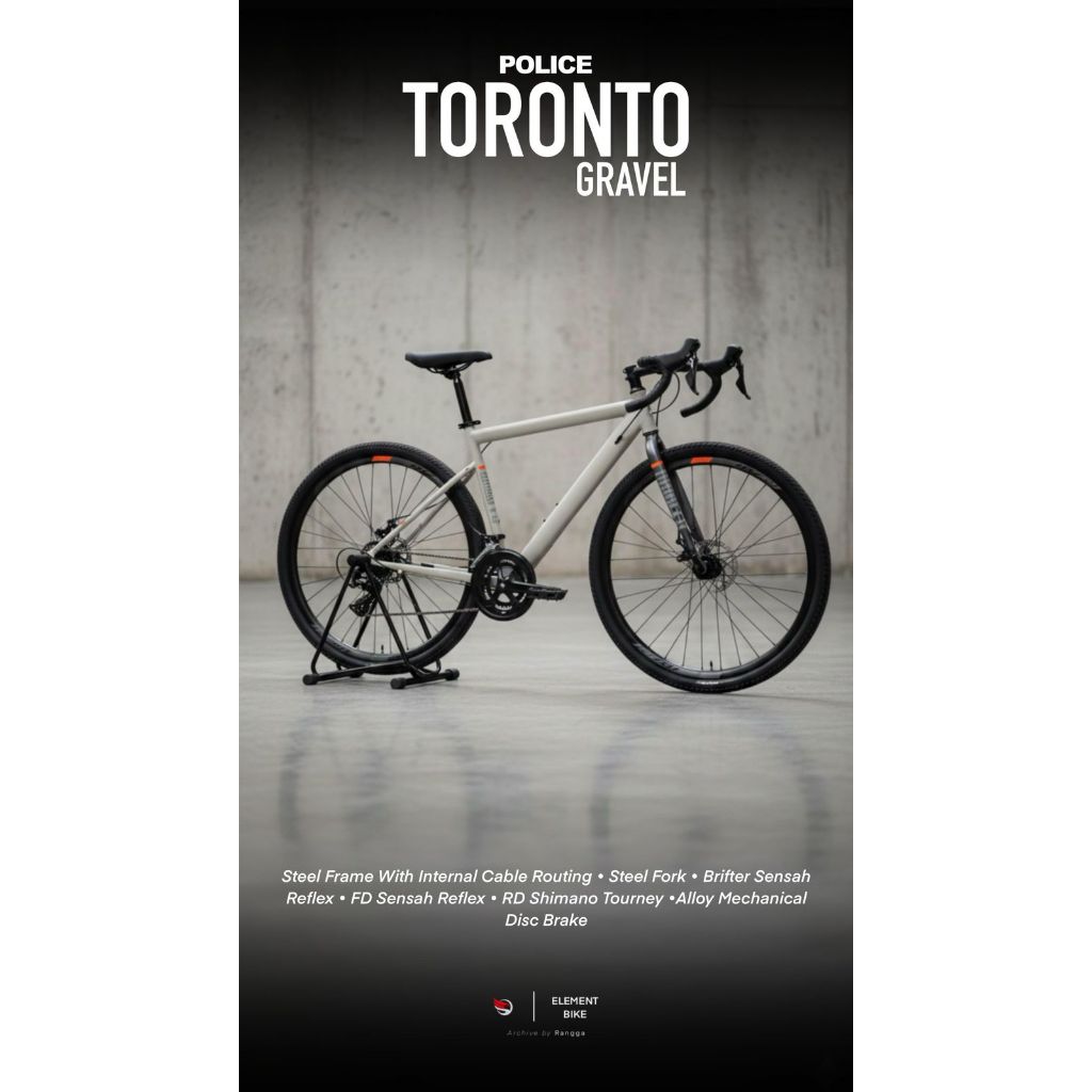 Jual Sepeda RoadBike GRAVEL Police TORONTO 700c | Shopee Indonesia