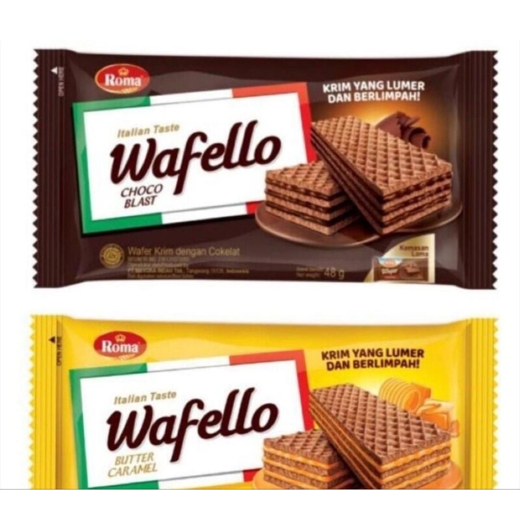 Jual ROMA WAFELLO 1 RENCENG (ISI 10 PCS) ROMA WAFER WAFELLO | Shopee ...